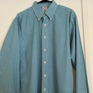 Brooks Brothers Button Down Dress Shirt Non- Iron- 17in 36 length
